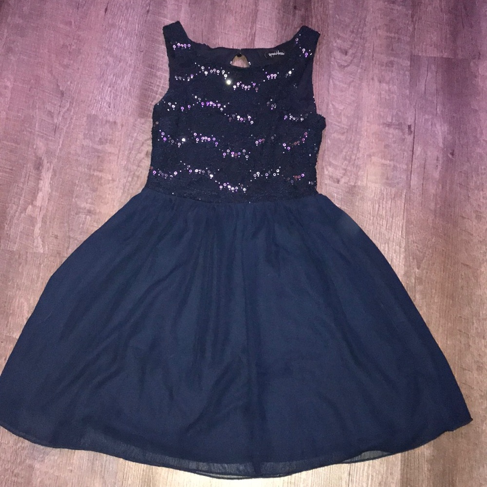 Speechless Navy Blue Homecoming Dress